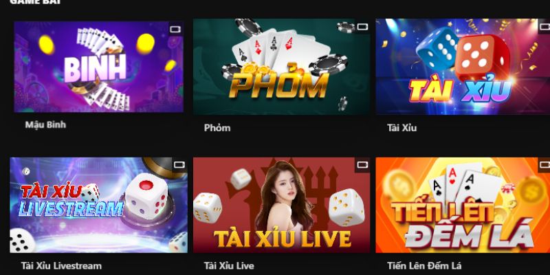 Các sản phẩm nổi bật tại Mu9 game bài mà bạn nên thử